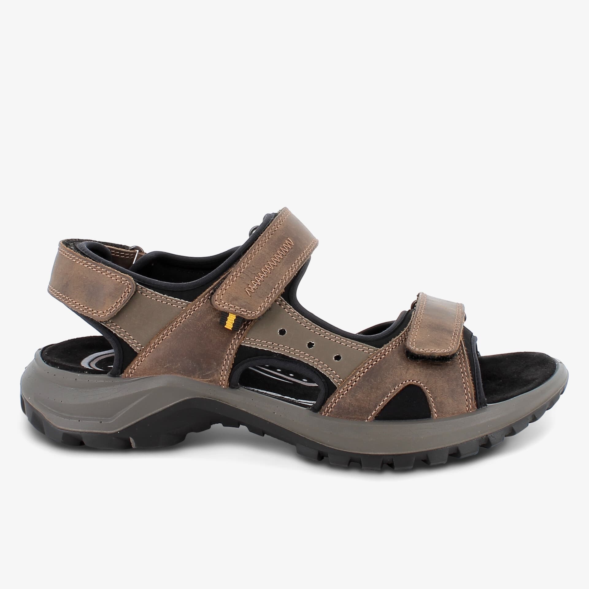 Robuste Outdoor-Sandale in Lederoptik mit verstellbaren Riemen und griffiger Sohle für maximalen Komfort.