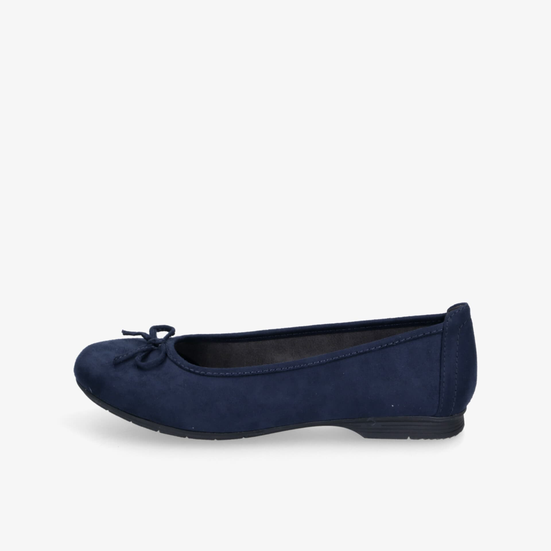 Elegante blaue Ballerinas, klassisches Design, bequem für den ganzen Tag.