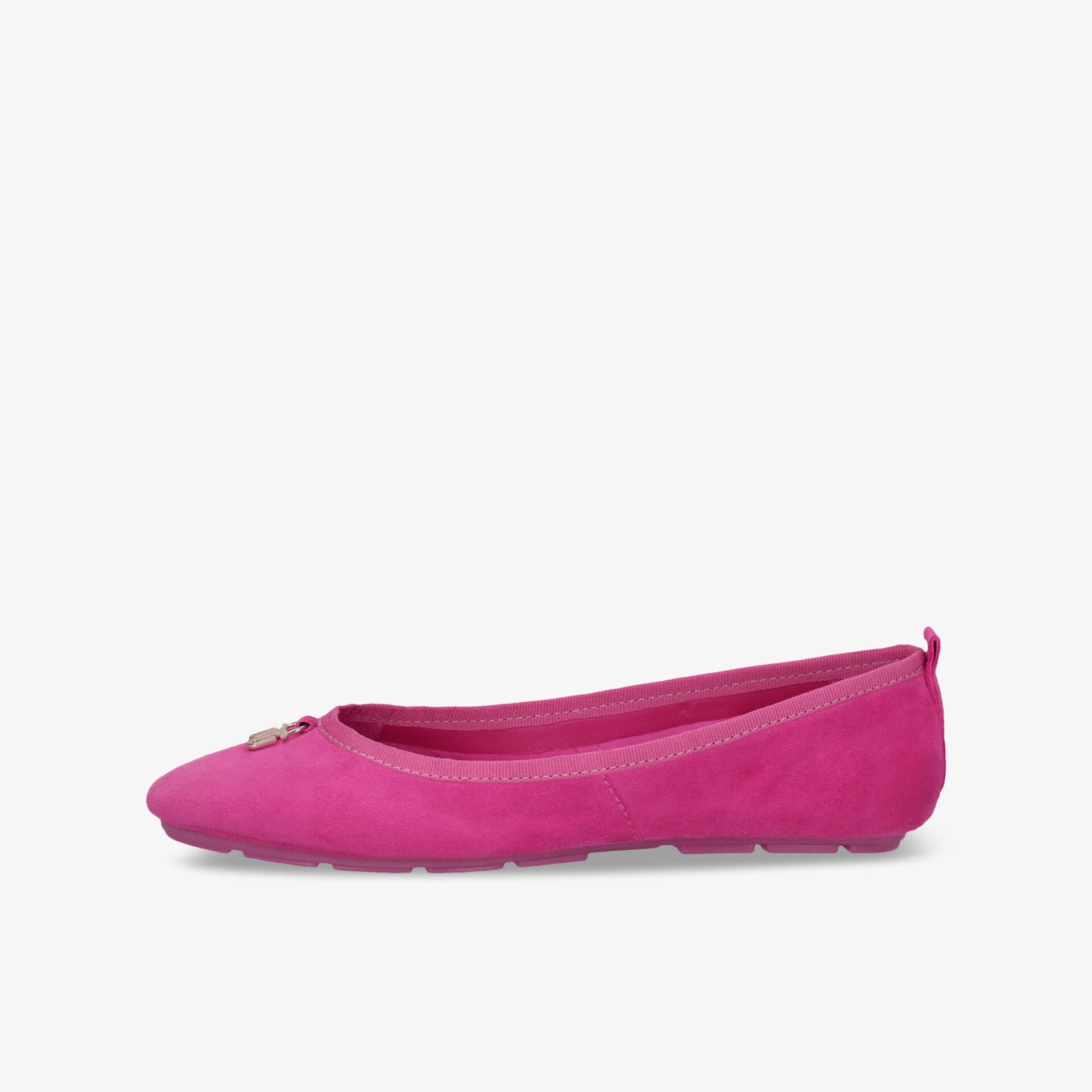 Eleganter pinkfarbener Ballerina mit rutschfester Sohle und flexiblem, komfortablem Material, Seitenansicht