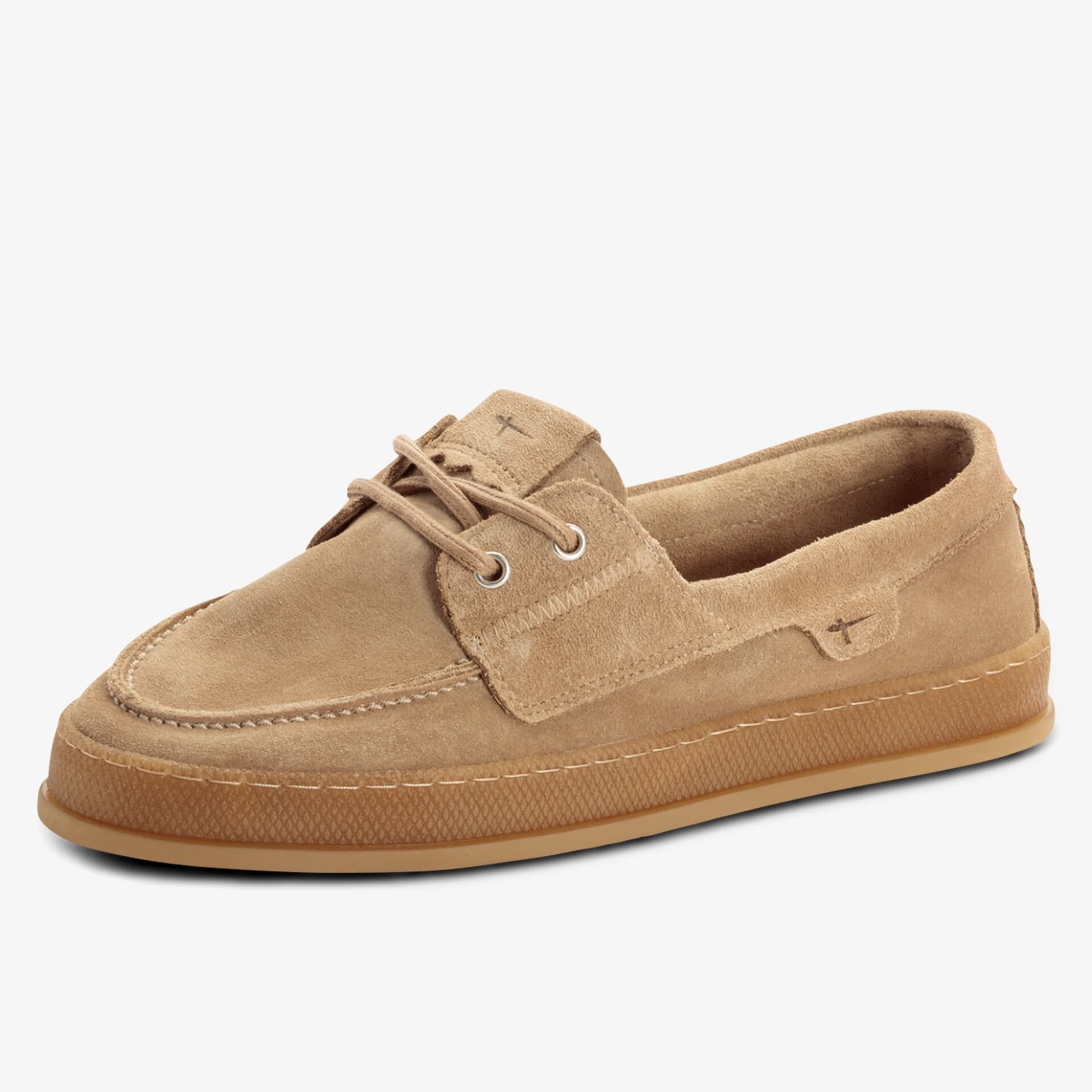 Klassische Bootsschuhe aus Wildleder mit bequemer Passform und rutschfester Sohle.