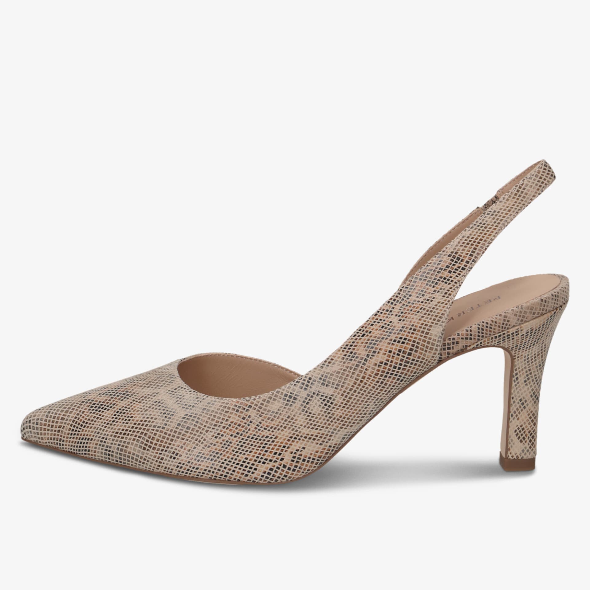 Eleganter Pumps mit spitz zulaufender Zehenpartie und mittelhohem Absatz in Schlangenleder-Optik