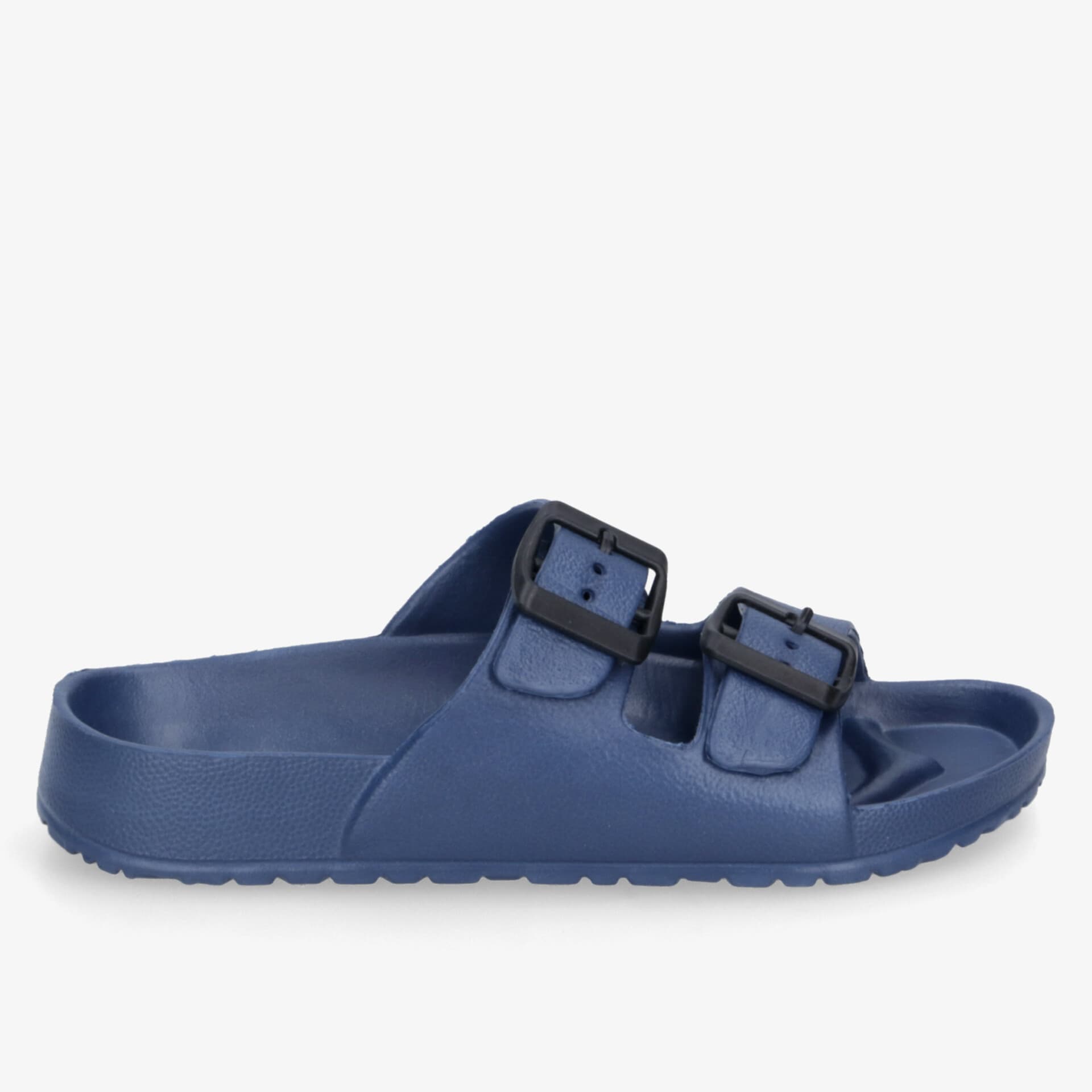 Blaue Sandalen mit zwei verstellbaren Riemen, ideal für Komfort und Stil im Alltag.