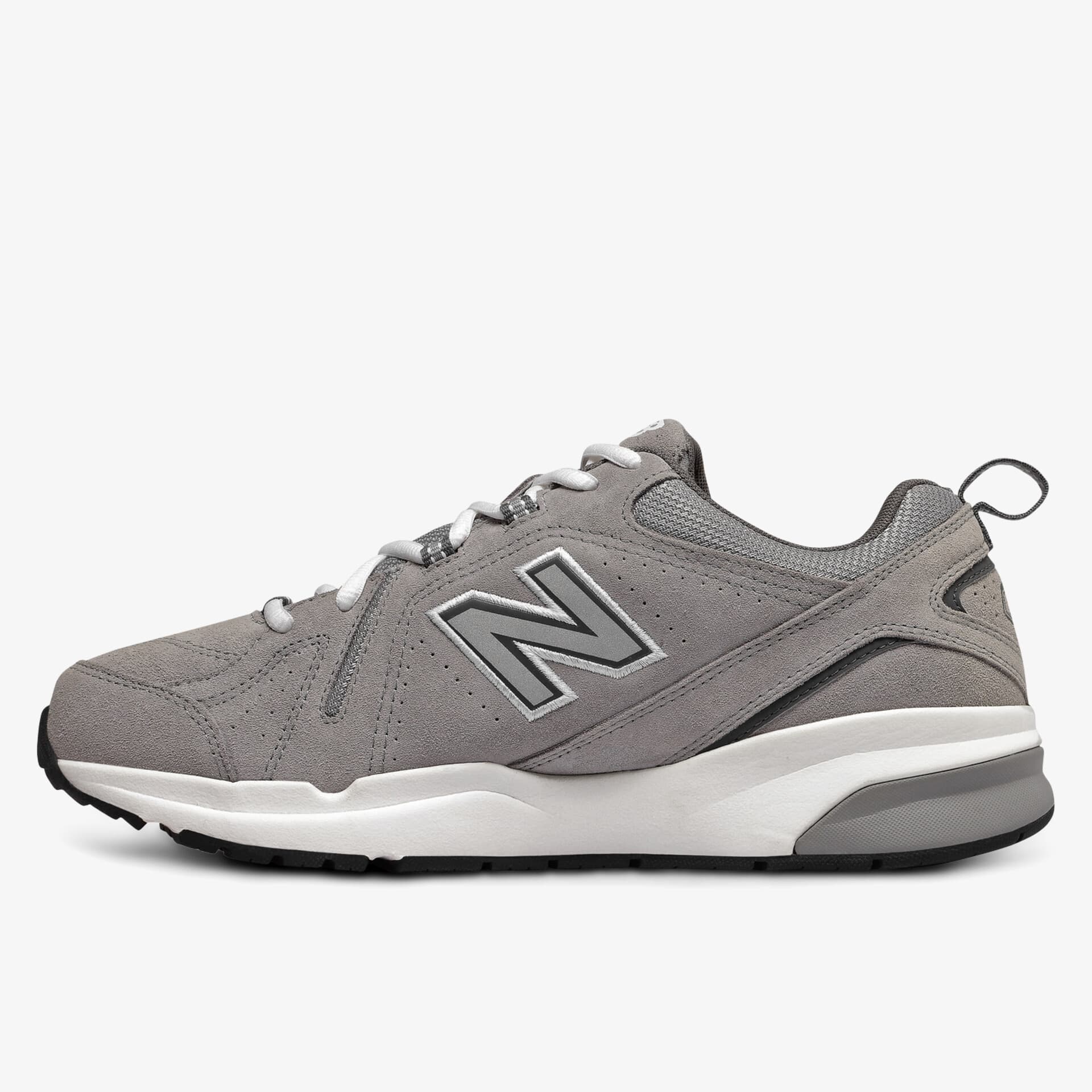 Seitliche Ansicht eines sportlichen, komfortablen, atmungsaktiven und leichten Freizeitschuhs mit rutschfester Sohle