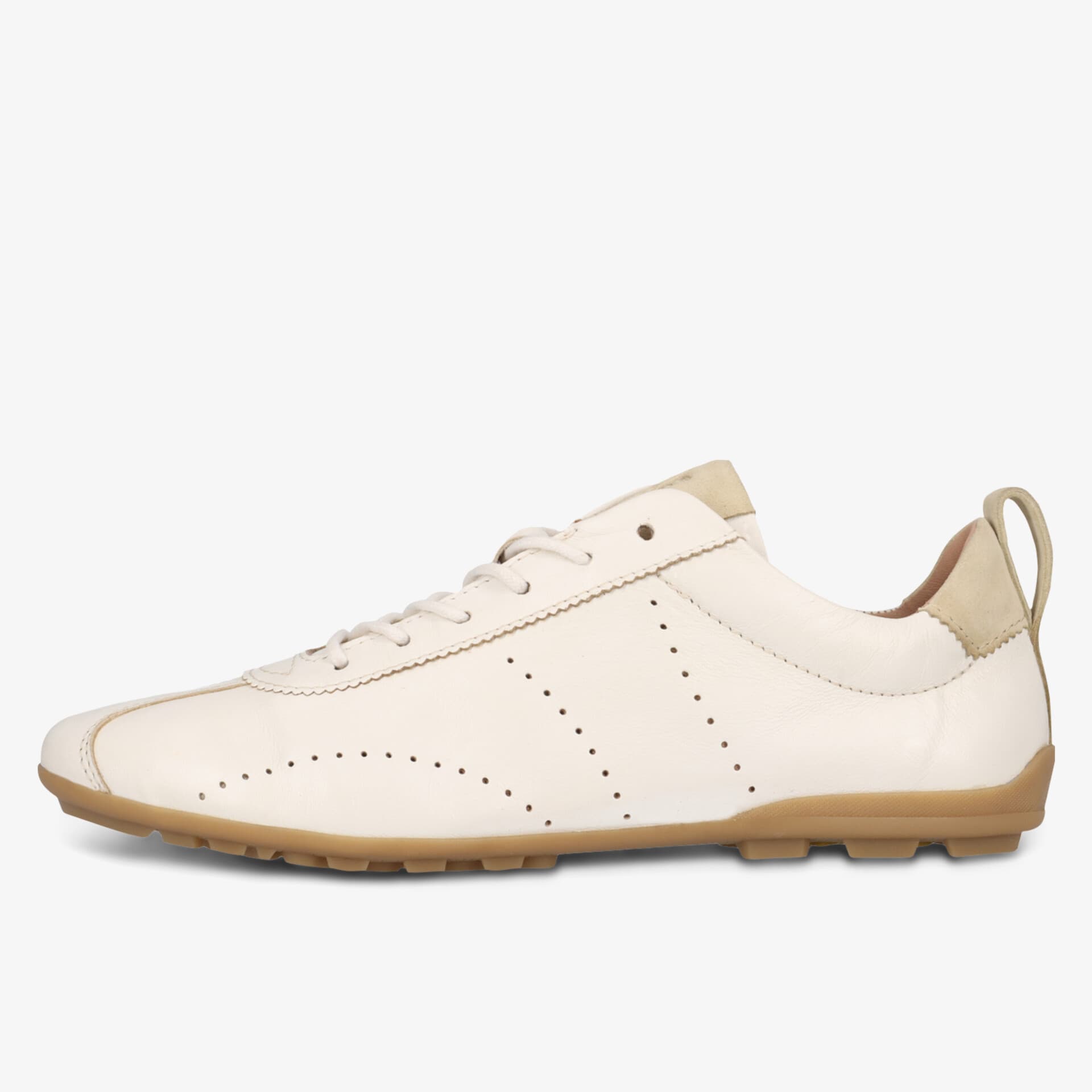 Elegante beige Sneaker mit bequemer Passform und rutschfester Sohle.